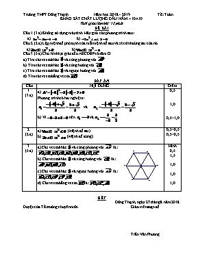 Đề khảo sát chất lượng đầu năm môn Toán Khối 10 - Năm học 2018-2019 - Trần Văn Phương (Có đáp án)